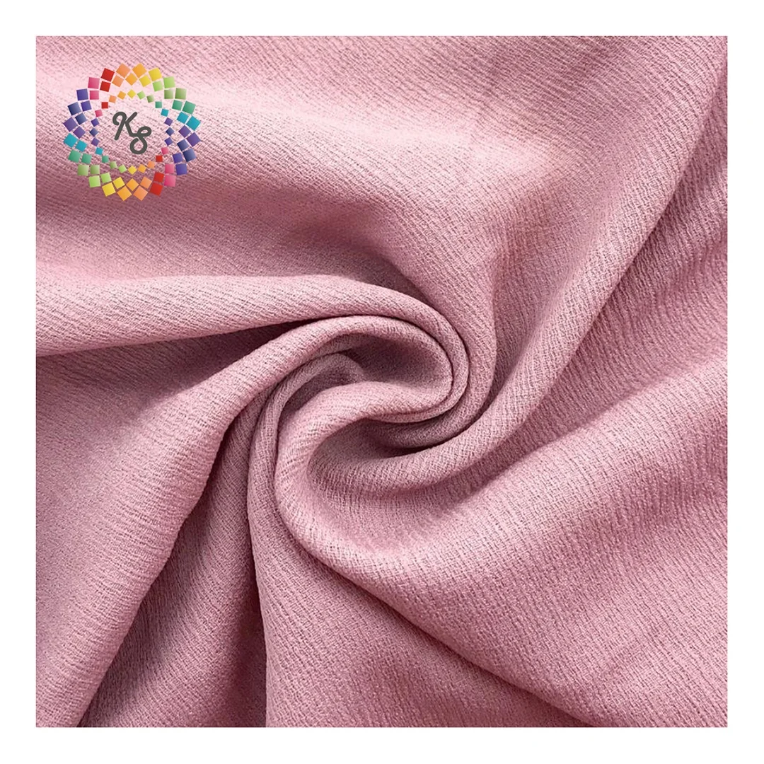 100% Polyester Bark Crepe Wrinkled Chiffon Fabric