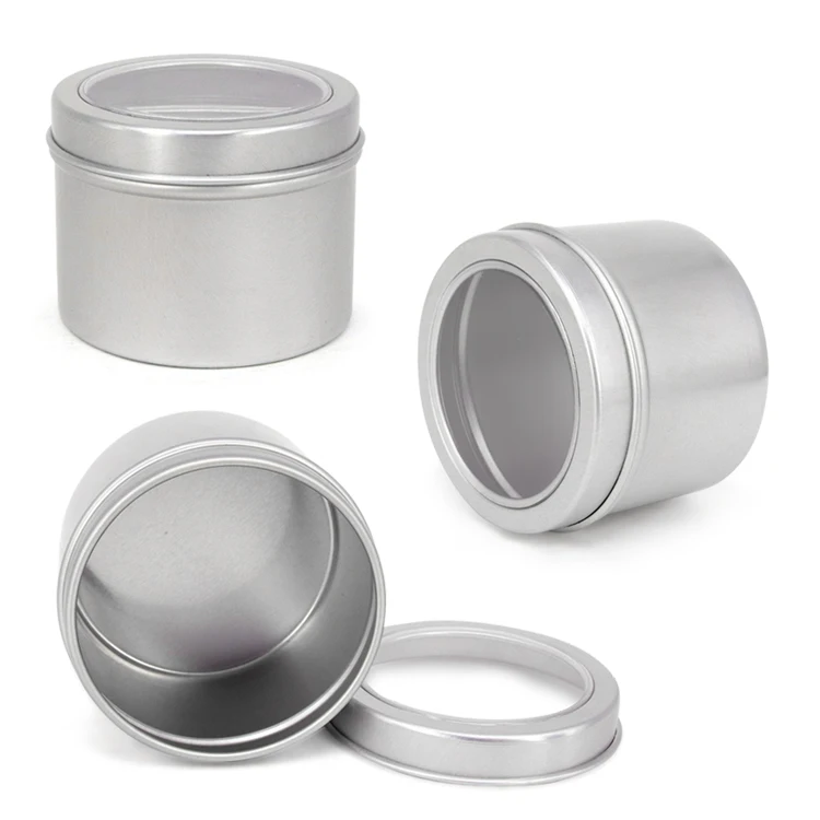 Большая Металлическая алюминиевая банка 90 г, круглая декоративная подарочная пустая жестяная банка