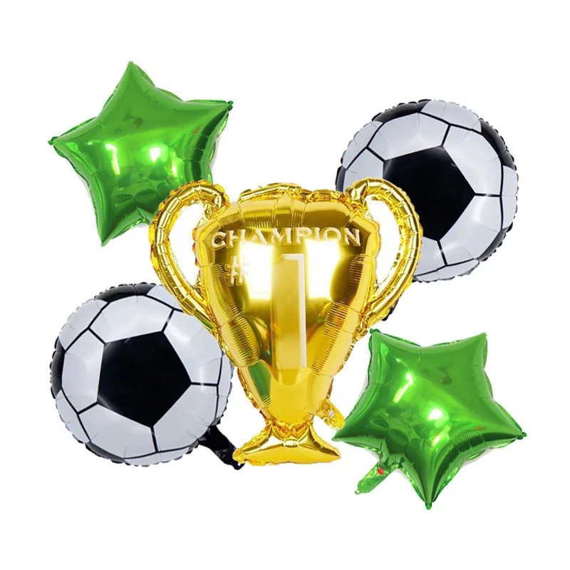 32 Inch  Foil Champion Soccer Balloons Trophy Balloon World European Football Championship Sports Theme Party Decorations