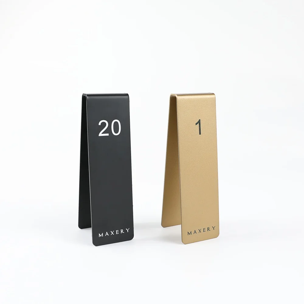 MAXERY Wedding Table Numbers Metal Number Stands Gold Black Holders Sign Numbers for Reception Event Party Restaurant