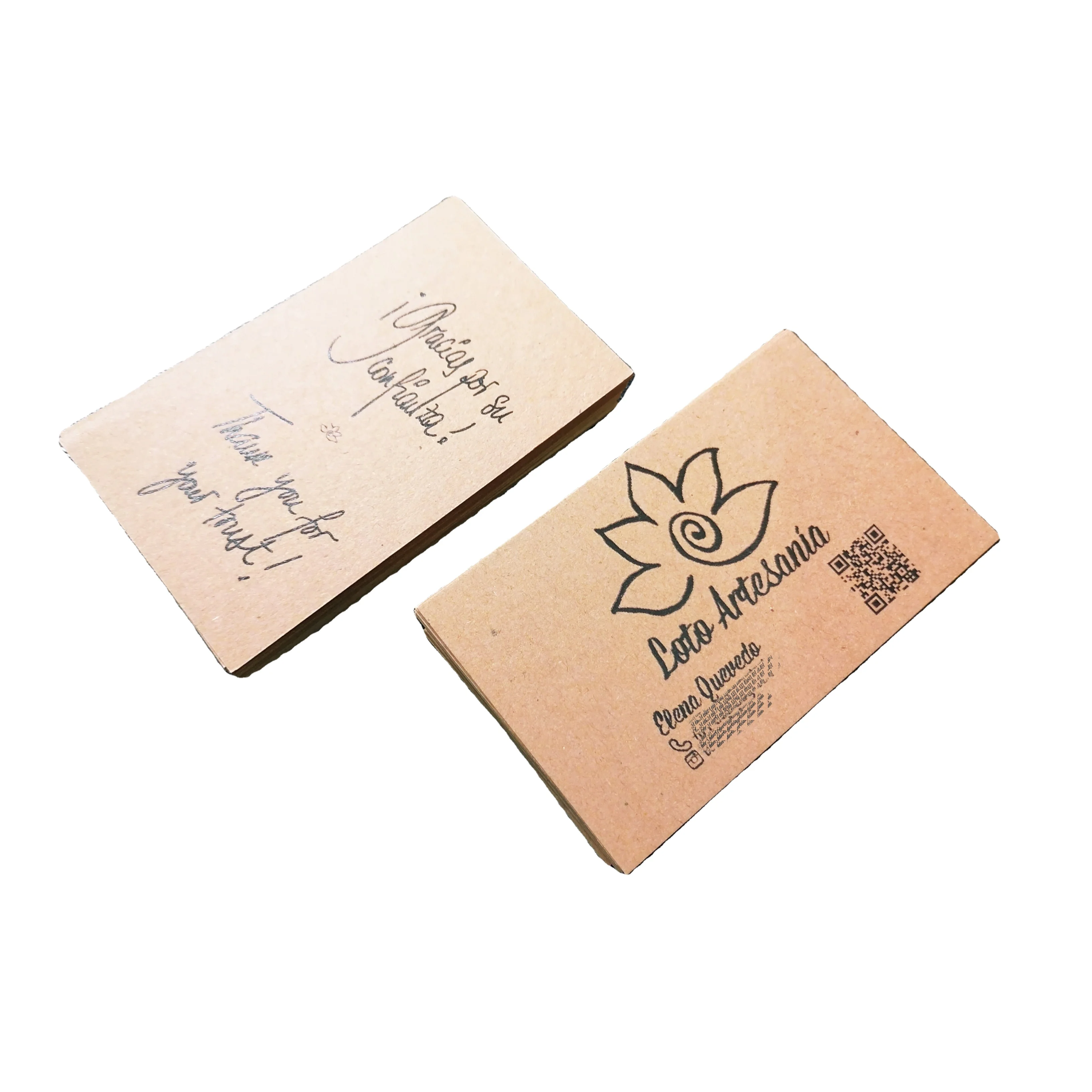 Free design  Kraft paper 300g gift card double-sided printing color Customized LOGO information  business cards gif cards
