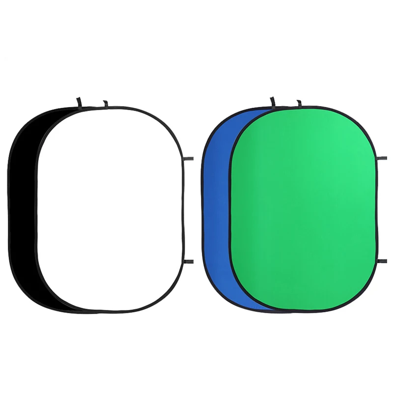 2 в 1 хлопковый муслиновый синий зеленый фон портативный хромакей ключ складной двусторонний фон для фотосъемки
