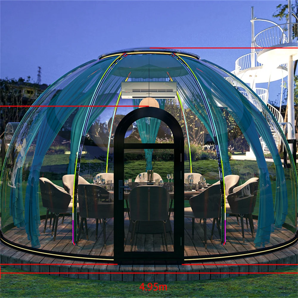 full house outdoor glass price with bathroom tent bubble garden dome houses