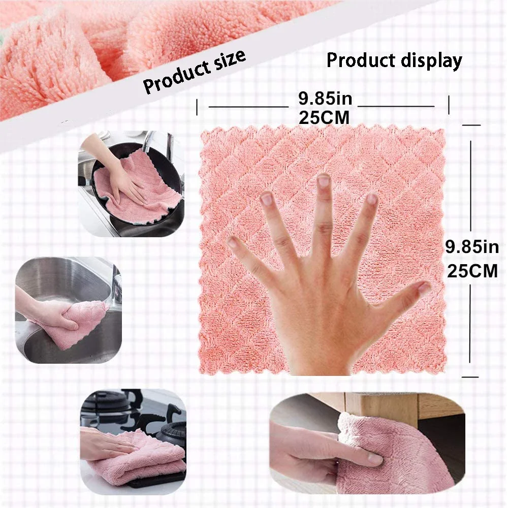 Premium Microfiber Cleaning Cloth Lint Free Micro Fiber Cleaning Dish Towels for House Kitchen Car Glass Window Microfiber Towel
