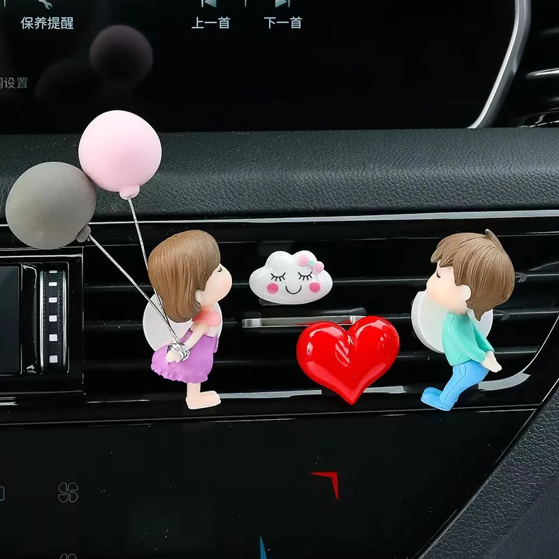 Ruijie Car perfume Air Conditioner Air Outlet Hanging Piece Cartoon Toy Durable Fragrance Creative Couple