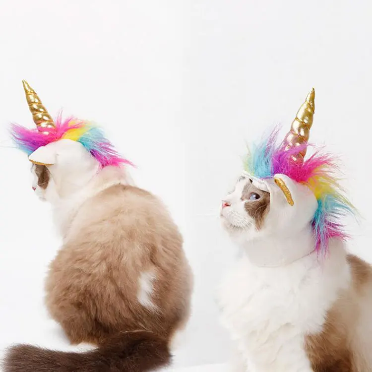 
Halloween Festival Cat Dog Unicorn Hat Cosplay Mane Cap 
