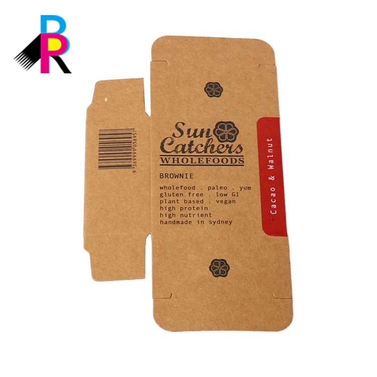Высококачественная коричневая крафт-бумага с принтом, индивидуальный дизайн, Упаковка для продуктов, коробка для продуктов