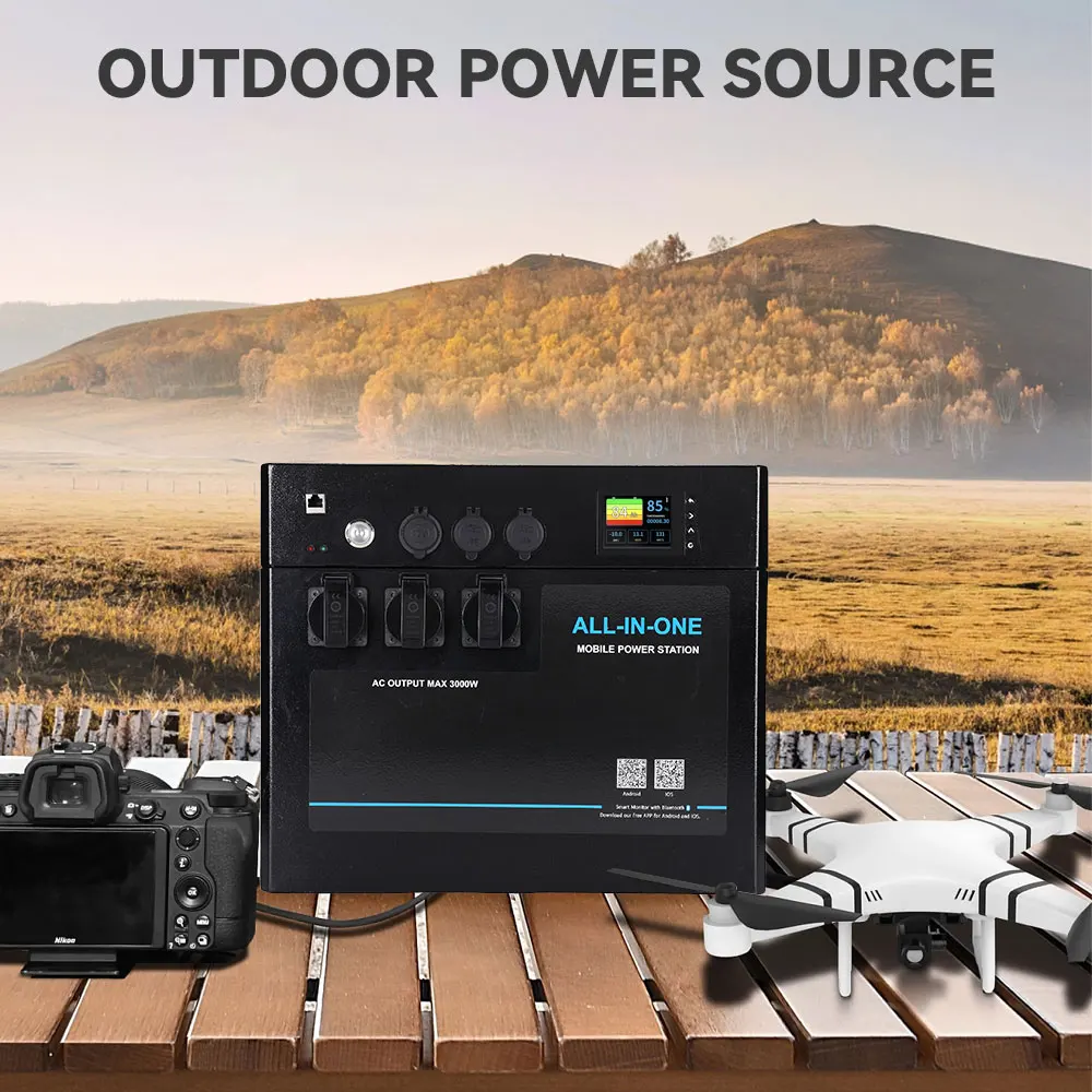 Innovative Products 2024 W Solar Powered Power Generators Industrial Solax Battery Backup Station 230 Vcharged Lfp4 200Ah