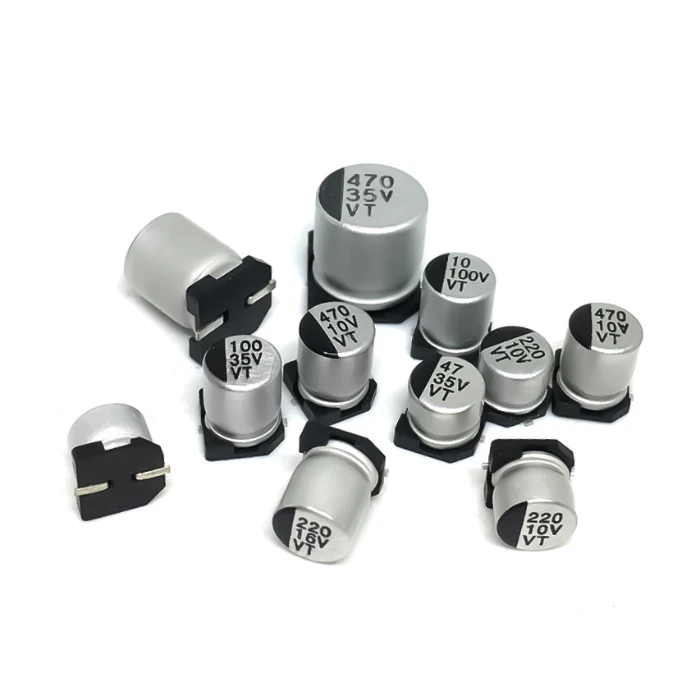 wholesale high quality Full voltage smd aluminum electrolytic capacitor 47uf 100V  chip capacitor