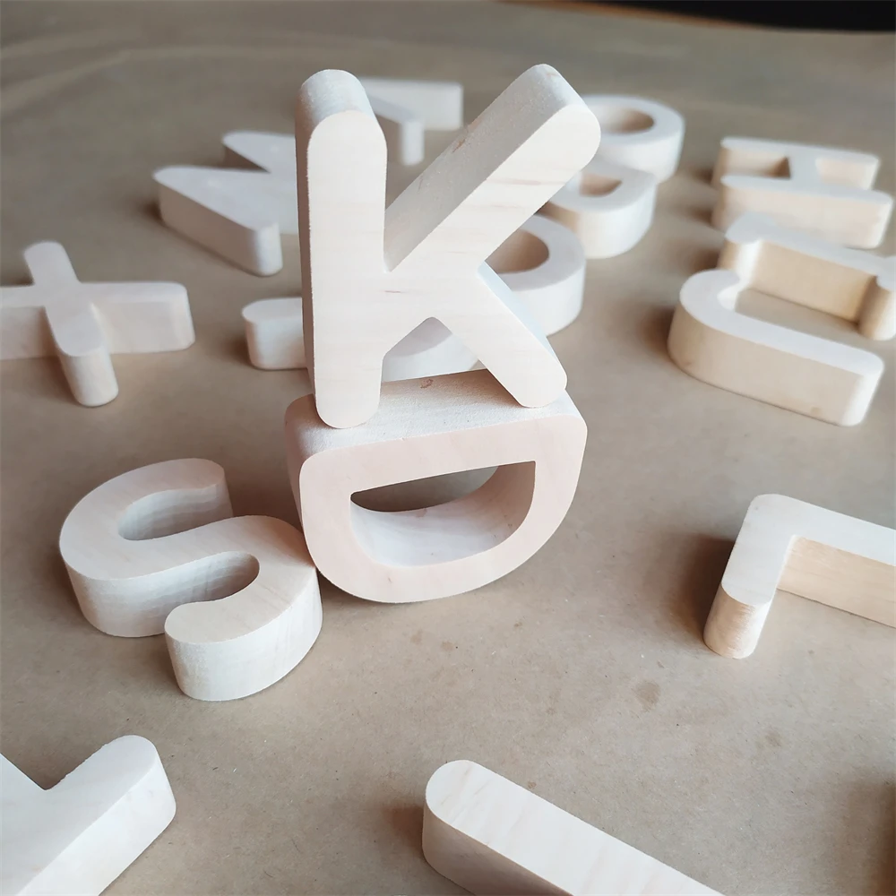 Wholesale Custom Handmade Wooden Letters Montessori Personalise Waldorf Magnetic Abcd Alphabet Educational Toys