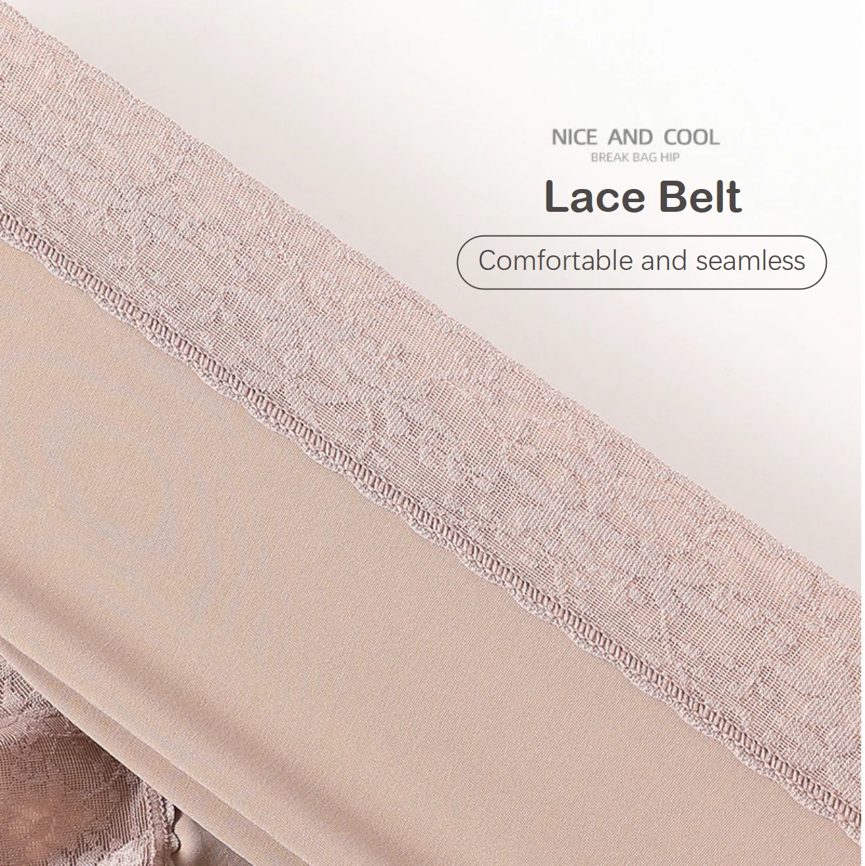 High Quality Ladies Panties Ice Silk Seamless Sexy Lace cintura baixa Mid Waist Ladies Beauty Ice Silk Panties Briefs