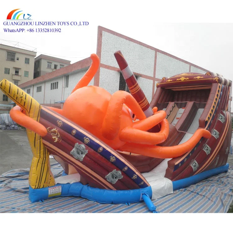 inflatable slide tube inflatable slide ship jumpers top quality jumbo inflatable big octopus slide