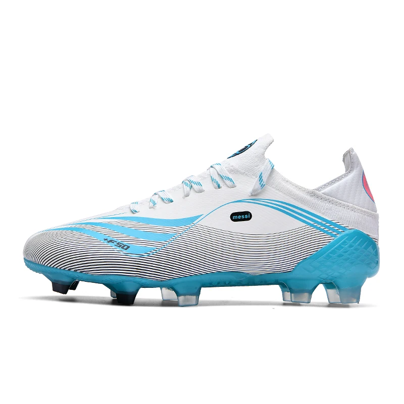 2022 Online Sale Men FG TF Cleats Football Boots TPU Outsole Leather Sport Soccer Shoes