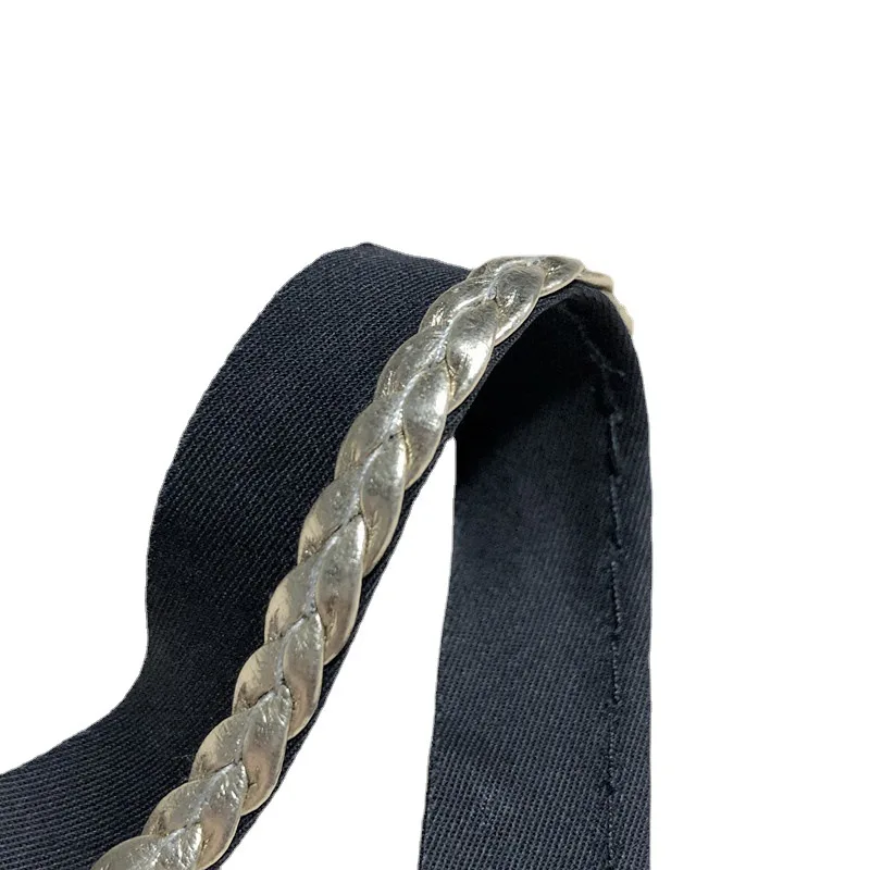 PU leather leather strip machine woven PU lace tape piping tape dance dress lace clothing bag ornament in stock