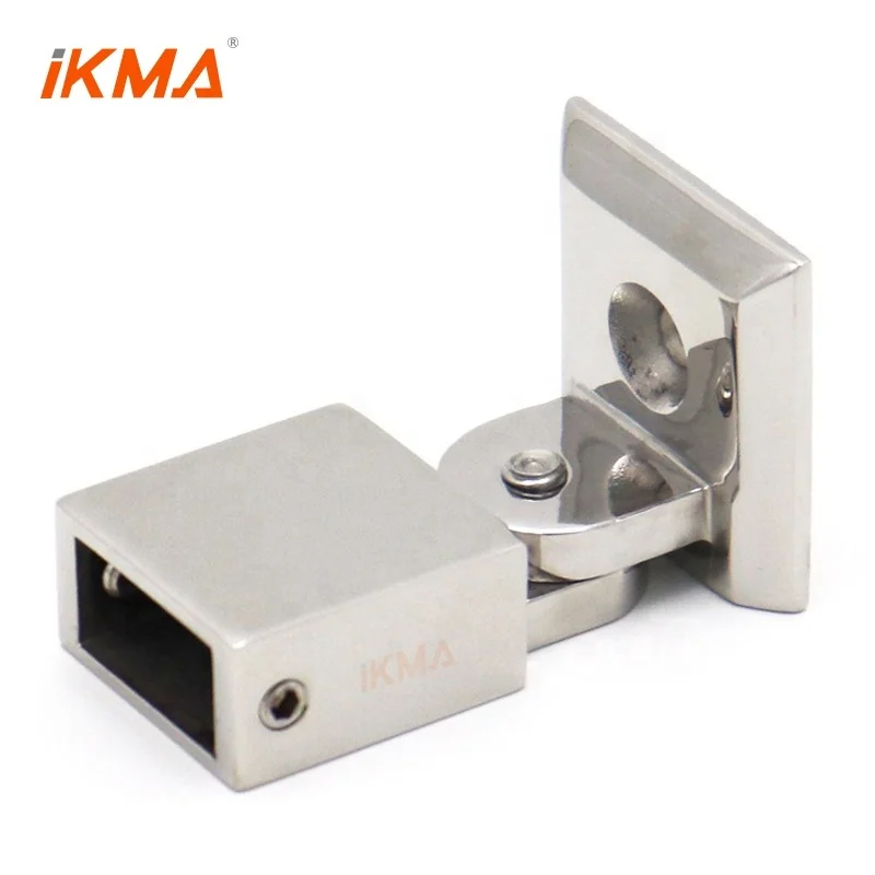 Glass to wall Stainless steel pipe fittings swage nipple square tube connector