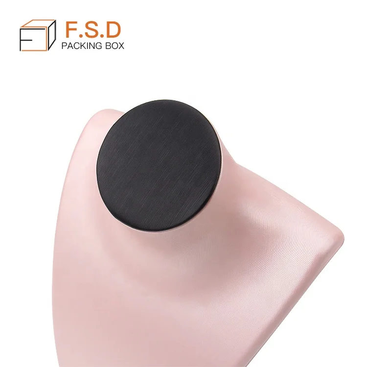 FSD hot sale customize pu leather jewelry display bust factory wholesale necklace stand