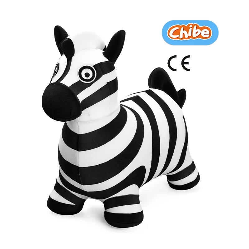 High Quality PVC Toy Kids Ride-on Exercise Balance inflatable plush toys Animal Hopper Horse For Toddlers space hopper