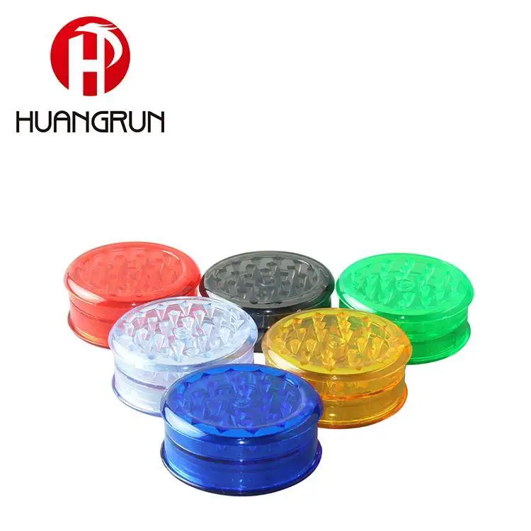 Newest Custom Colorful Plastic Smoke Grinder Blue Tobacco Smoking Herb Grinders