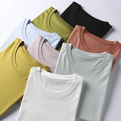 2021 summer manufacturers direct sales  high quality loose sexy real silk T-shirt for women