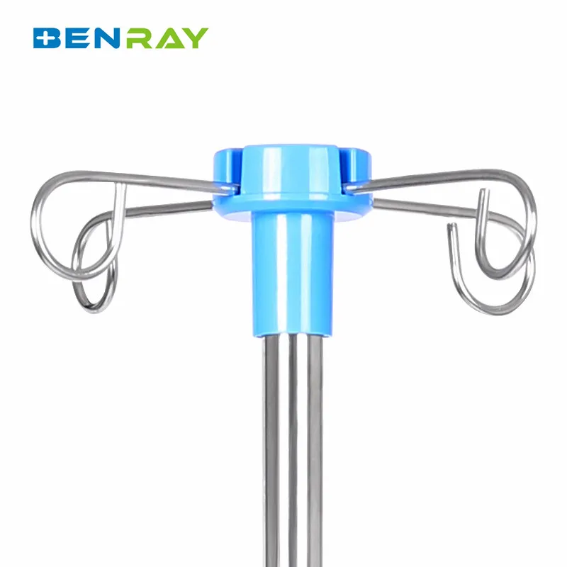 BR-LS34A High Quality Stainless Steel Hospital Nice Price Infusion Hook Stand Patient Used Iv Pole