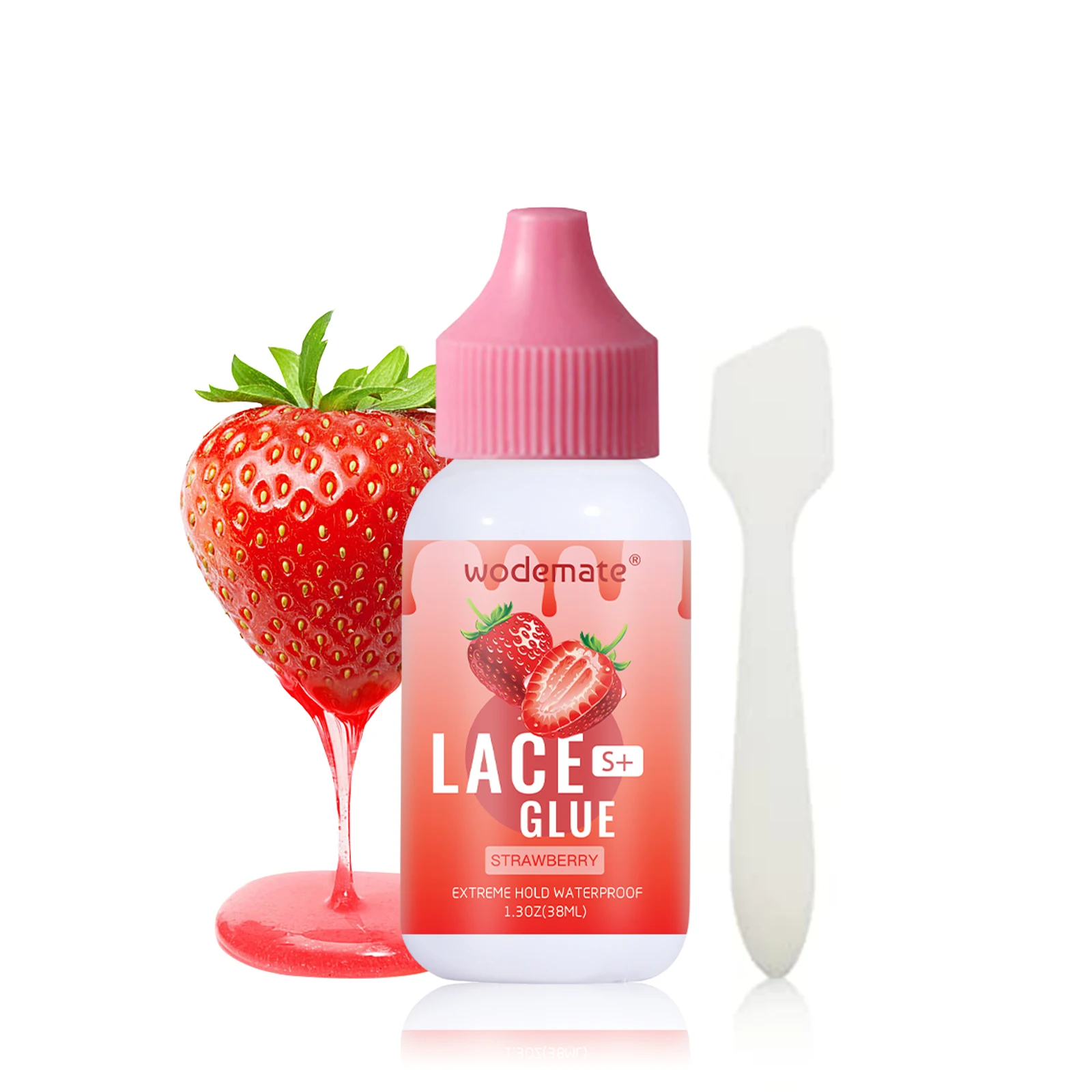 Private Label Strawberry Scents Adhesive Wig Hair Glue Hair Extension Glue Waterproof Latex Free Extreme Hold Lace Glue