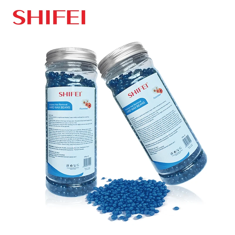 SHIFEI Factory Private Label 400g 500g 1000g Hard Wax Beads for Hair Removal Depilatory Wax Hard Wax Beans for Bikini Body Legs