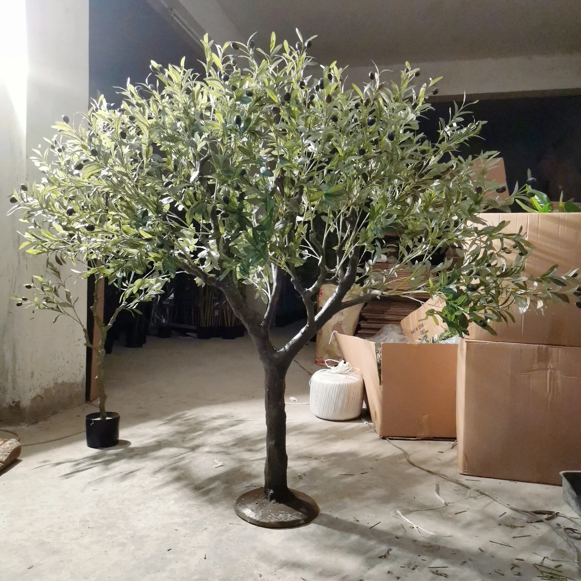 Green Faux Olive Centerpieces Tree Artificial Wood Trunk For Home Hotel Decoration