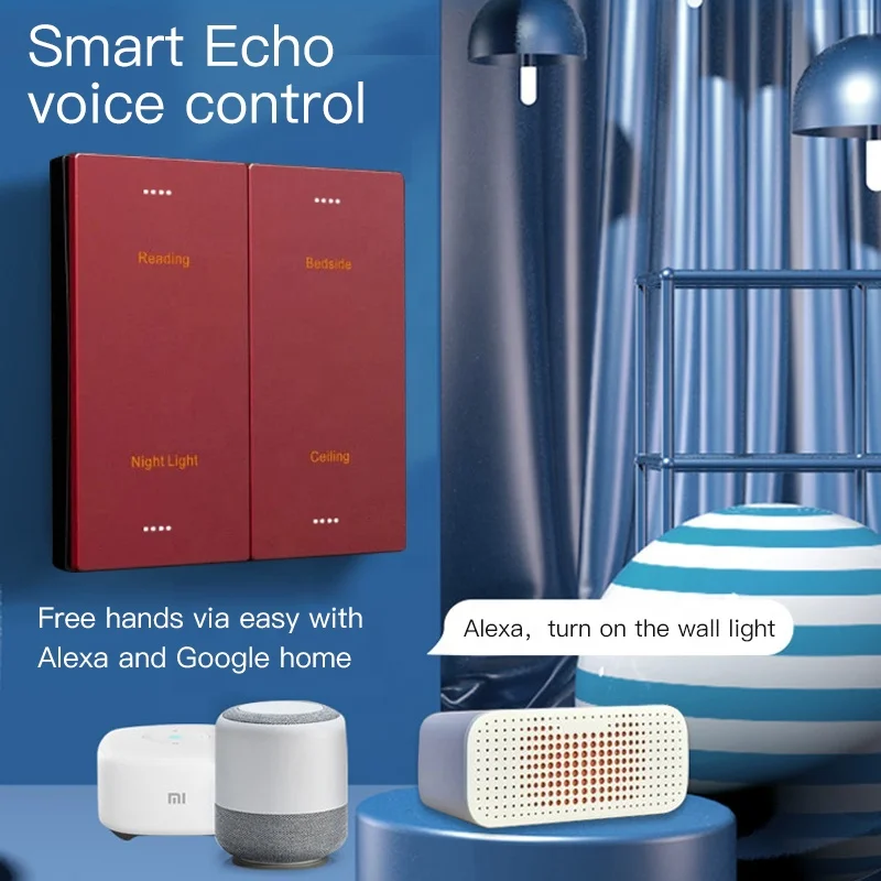 Пользовательская интеллектуальная гостиничная система zigbee switch tuya WIFI Smart 8 gang 6 light