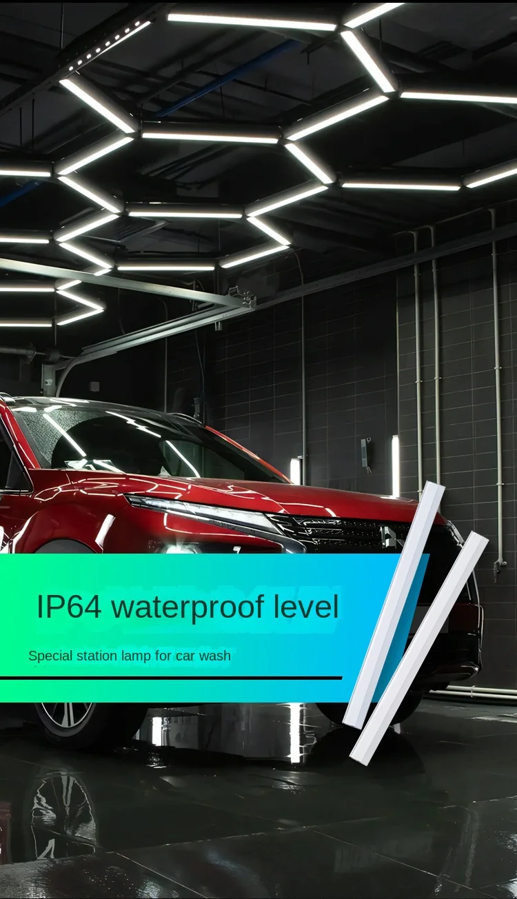 Honeycomb Light 110v Station 600w Film Waterproof Car Wash Beauty Garage Lights Ceiling Led