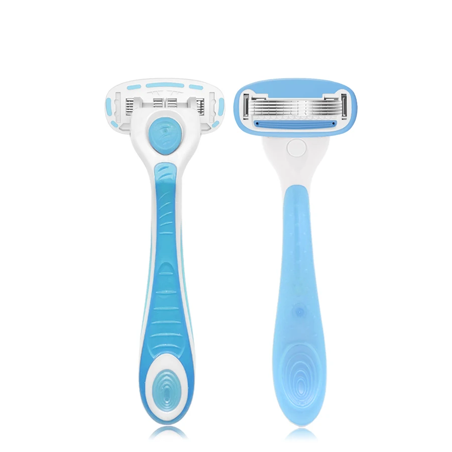Lady Body Care Pink or Blue Color  System Razors for Women 5 Blades Face Shaving Product