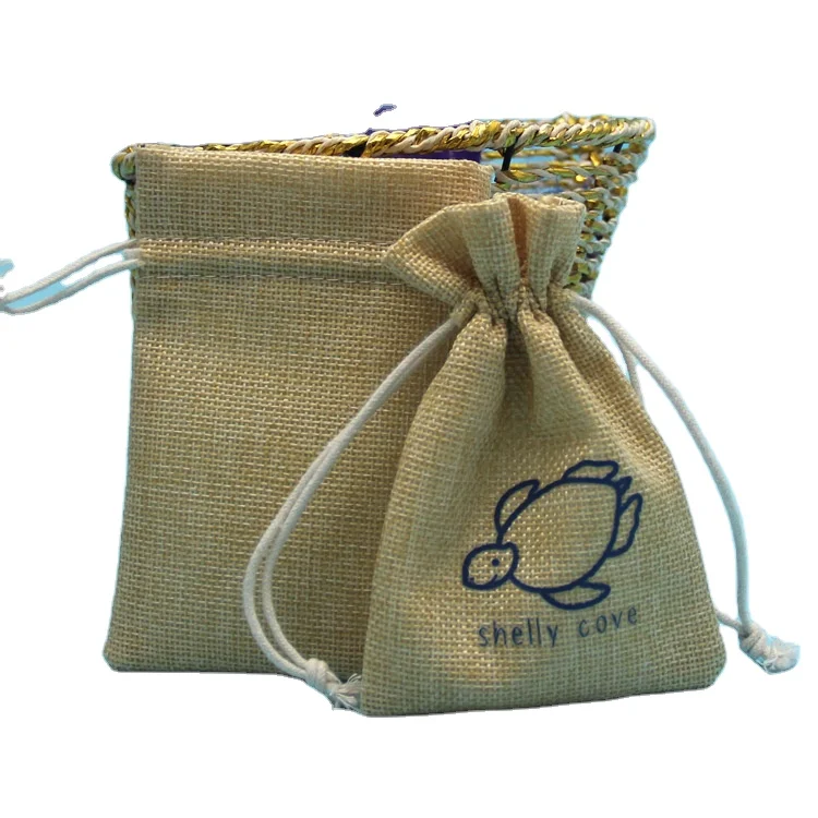 Фабричная продукция, бежевые ювелирные изделия, льняной мешочек с индивидуальным аминальным рисунком, Подарочные ювелирные сумки