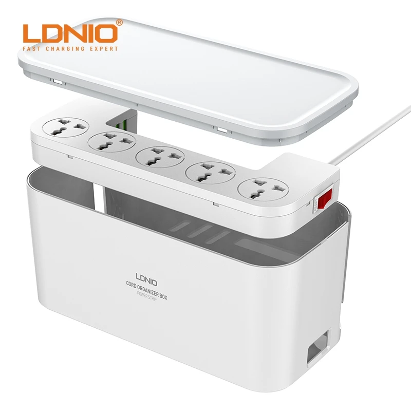 LDNIO SC5309 удлинителей управления Универсальный 5 гнезд комбо с 3 портами (стандарт порт шнуров питания коробка для хранения многофункциональная