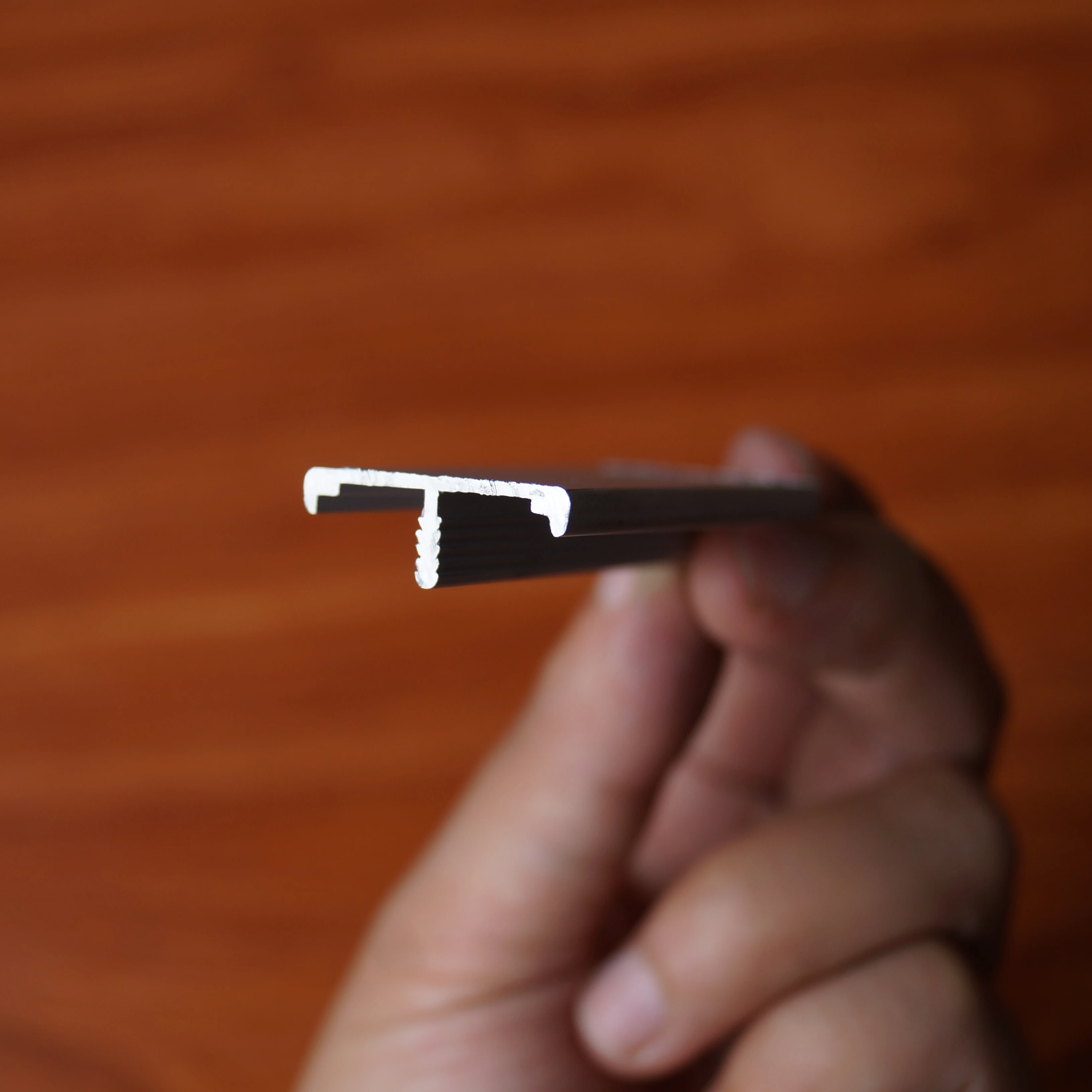 Aluminum Cabinet Door Frame Edge Banding T Profiles/ Trims for MDF