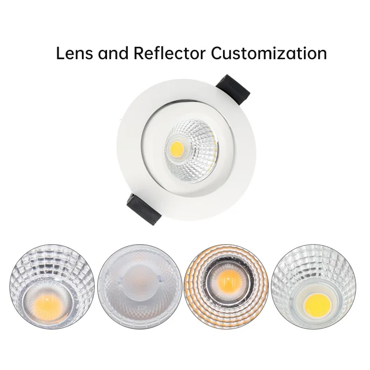 Commercial Indoor IP44 4000K Round White DOB Spot Down Light Fixture 6W COB Dali Dimmable Recessed Led Downlight For Housing