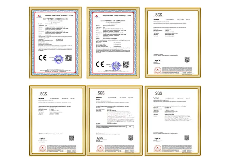 New Tricolor Light Band Explosion-proof demister Thermal Insulation Energy-saving Intelligent Led Bathroom Mirror