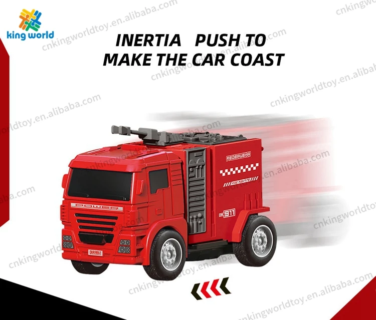 Hot Selling 2 in 1 Deformation Fire Truck And Robot With Inertia Wheel A Good Gift For Kids Indoor Activity