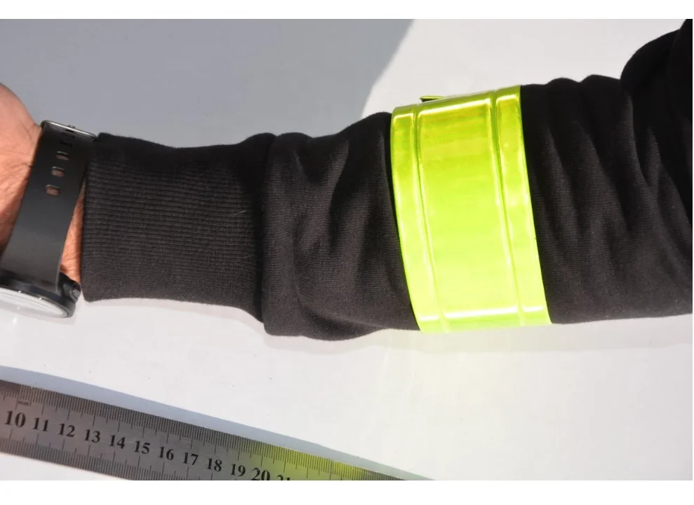 Glow in Dark Reflex Slap Wrap Plastic Slap Armband Reflective Slap Bands Reflective Safety Band Safety Reflector Tape Straps