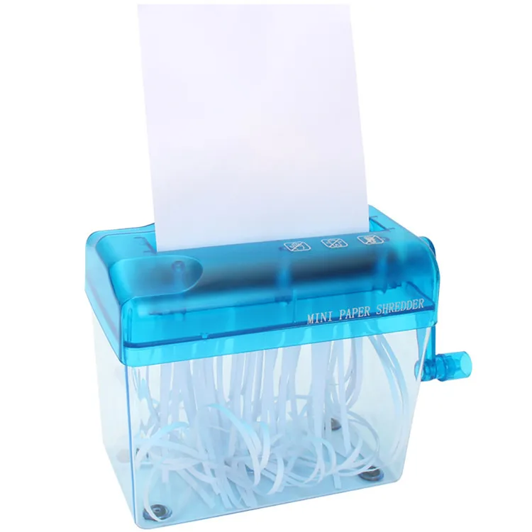 Portable desktop hand crank A6 paper shredder office household manual paper shredder