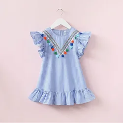 2021 Spring Children Dress Polka Dot Kids Dresses for Girls Cotton Long Sleeve Girl Dress Cute Girls Clothes 3-7 years old