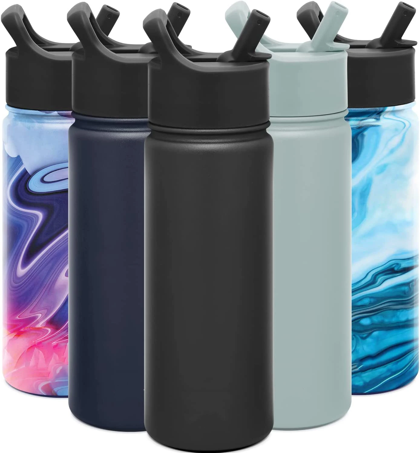 Amazing Items Waterbottles Metal Wide Mouth Water Bottle Insulated Double Wall Stainless