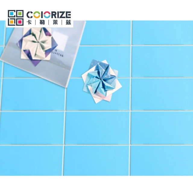 Colorize 240*115mm Wholesale Swimming Pool Accessories Blue Ceramic Glazed Swimming Pool Tile Corner Edge