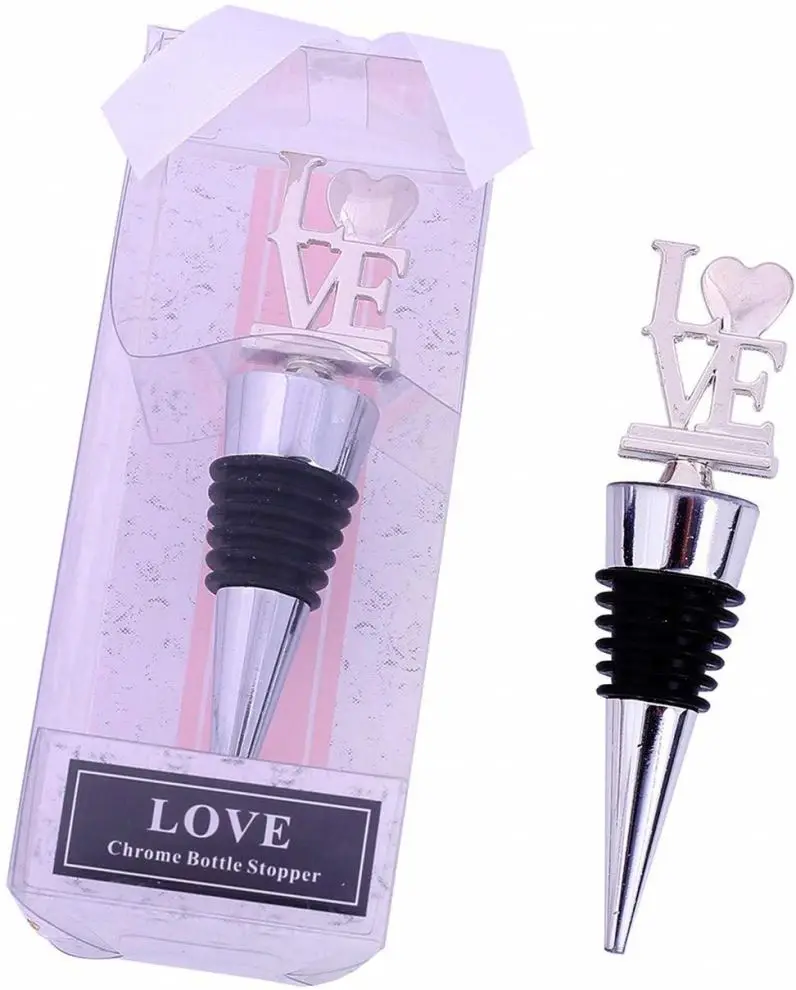 
Make it Mine Chrome Heart Bottle Stopper with Custom Design Inserts 