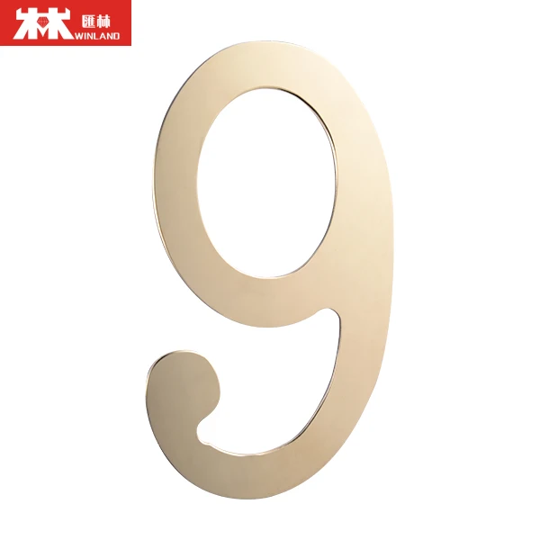 Brass Letter Sign House Office Indoor/Outdoor LED Backlit Acrylic Material Custom Logo Steel Mailbox 5 Hotels Bars Advertising