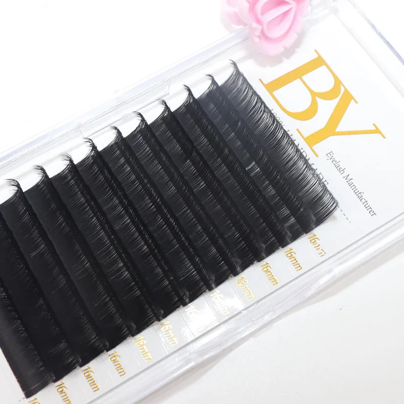 Ballylashes Supplies Factory Price Private Label Gold Tray Eyelash Extension Matte Mix 0.03 0.05 0.07