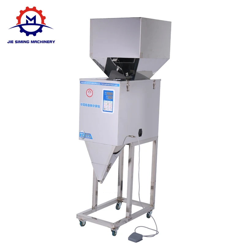 JSM 1-50g Desktop Semi-automatic Tea Wolfberry, Raisins,Spiral Weighing Filling Machine