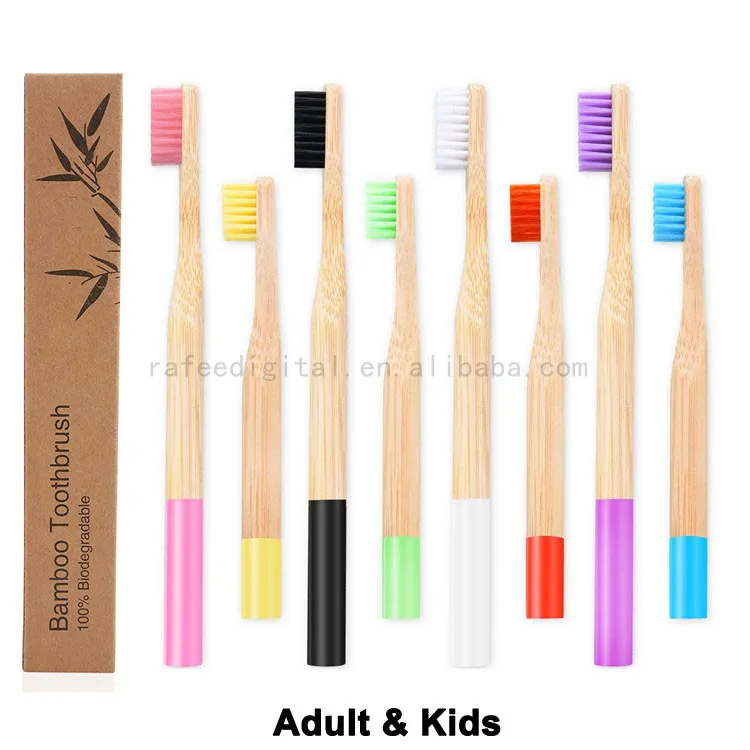 Детская бамбуковая зубная щетка с логотипом
