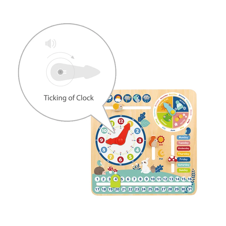 
2121 high quality kids early learning wooden calendar toy educational toy 