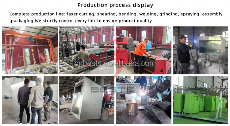 Manufacturer low price 10- 24 gauge galvanized steel different size clothing books donation bins