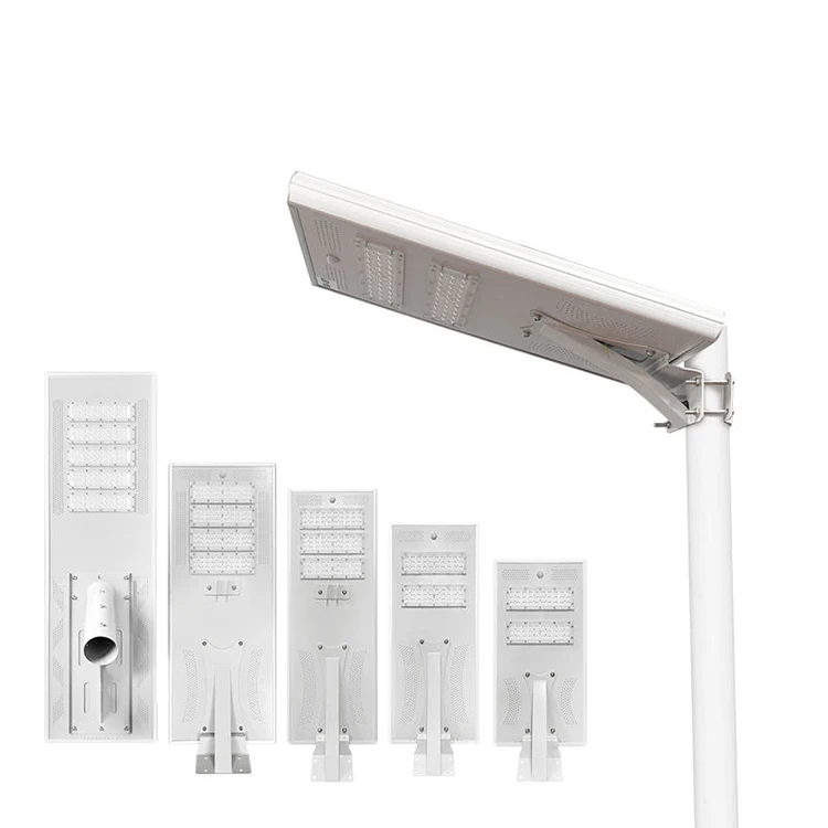 Lampione Solare Bifacial Aluminum All In One Lighting Landscape Solar Street Light Road Lamp