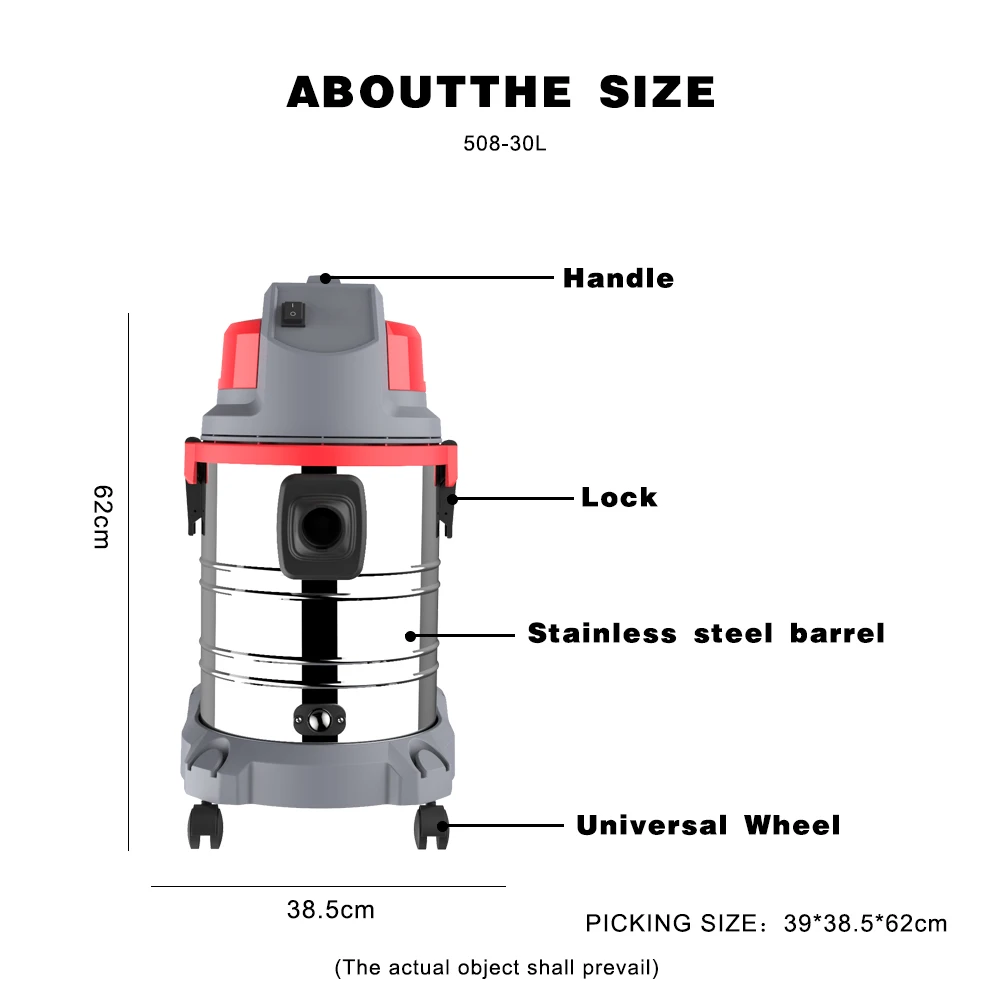 Professional 2 Fans Big Motor Electric Industrial Vaccum Cleaner Pond Wet And Dry Vacuum Cleaners